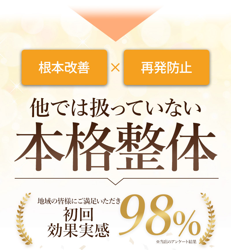 他では扱っていない本格整体