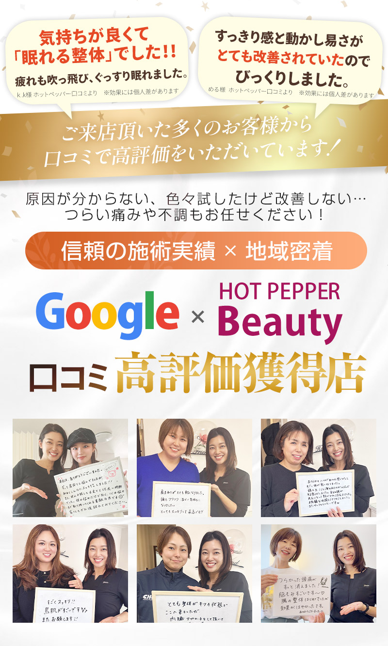 口コミ高評価獲得店